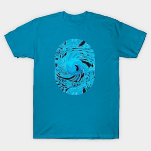 Bird in water, psychedelic nature artwork T-Shirt